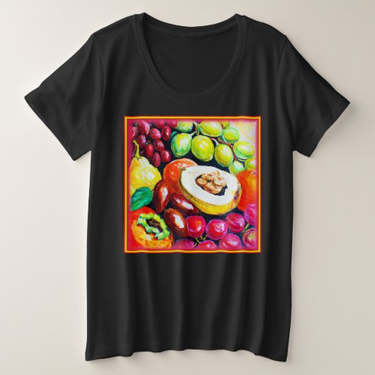 Prachtige mix van het schilderen van druivensap. B Grote Maat T-shirt (Design voorkant)
