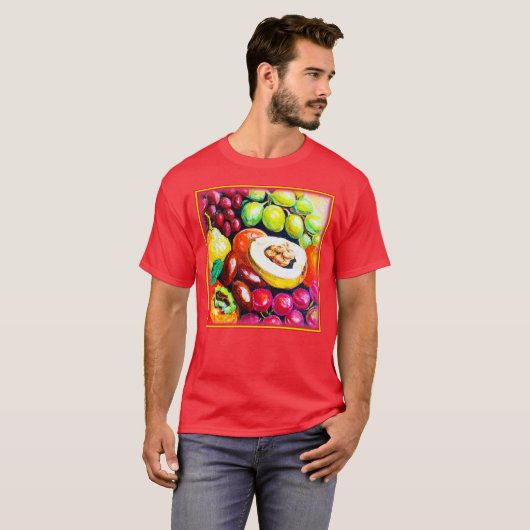 Prachtige mix van het schilderen van druivensap. B T-shirt (Voorkant volledig)