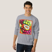 Prachtige mix van het schilderen van druivensap. B Trui (Voorkant volledig)