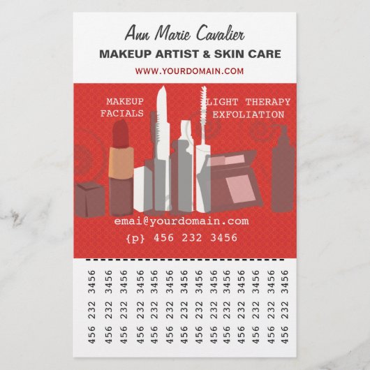 Prachtige Mode Beauty Makeup Artist Business Flyer (Voorkant)