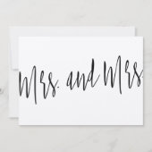 Prachtige moderne chic "Mrs. en Mrs." (Voorkant)