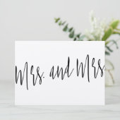 Prachtige moderne chic "Mrs. en Mrs." (Staand voorkant)