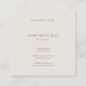 Prachtige, moderne design luxe vierkante visitekaartje (Achterkant)