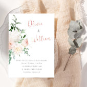 Prachtige moderne Floral Wedding Kaart