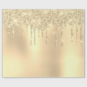 Prachtige, moderne goudglitterdruppels cadeaupapier (Vlak)
