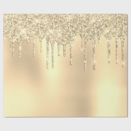Prachtige, moderne goudglitterdruppels cadeaupapier (Vlak)