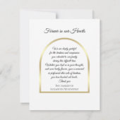 Prachtige moderne sympathie dank u fotokaart bedankkaart (Achterkant)