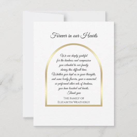 Prachtige moderne sympathie dank u fotokaart bedankkaart (Achterkant)