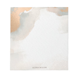 Prachtige, moderne Waterverf Abstract Roos Gold Notitieblok