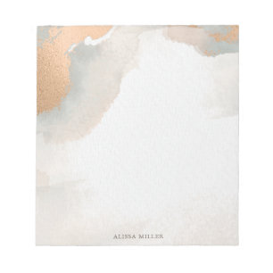 Prachtige, moderne Waterverf Abstract Roos Gold Notitieblok