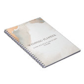 Prachtige, moderne Waterverf Abstract Roos Gold Notitieboek (Rechterzijde)