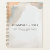 Prachtige, moderne Waterverf Abstract Roos Gold Planner (Voorkant)