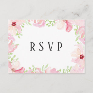 Prachtige moderne Waterverf Anemone Flower RSVP