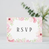 Prachtige moderne Waterverf Anemone Flower RSVP (Staand voorkant)