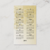 Prachtige, moderne zakkalender met bloemetjes visitekaartje (Achterkant)