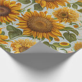 Prachtige moderne zonnebloemoCollectie Cadeaupapier (Hoek)
