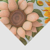 Prachtige moderne zonnebloemoCollectie Tissuepapier (Detail)