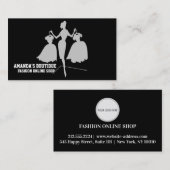 Prachtige moderne zwarte mode visitekaartje (Voorkant / Achterkant)