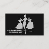 Prachtige moderne zwarte mode visitekaartje (Voorkant)