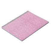 Prachtige, modieuze zachte paarse glitter notitieboek (Linkerzijde)