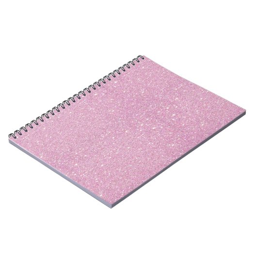 Prachtige, modieuze zachte paarse glitter notitieboek (Linkerzijde)