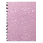 Prachtige, modieuze zachte paarse glitter notitieboek (Voorkant)