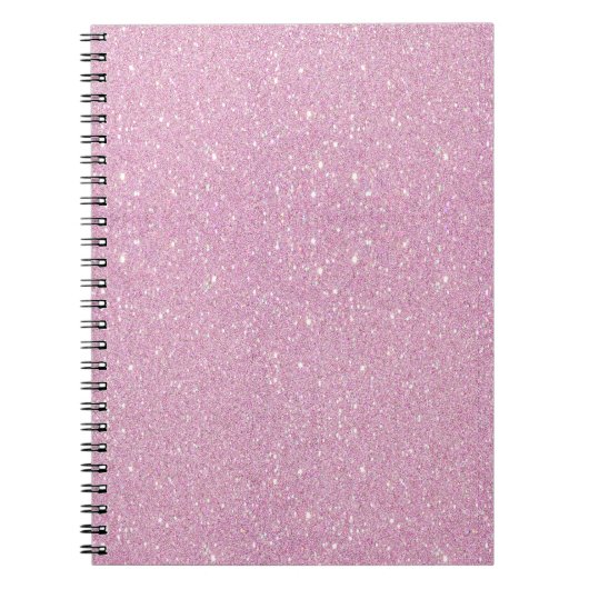 Prachtige, modieuze zachte paarse glitter notitieboek (Voorkant)