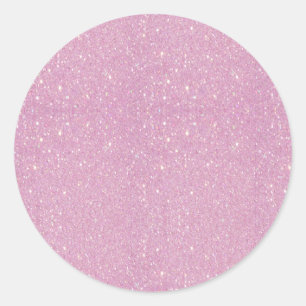 Prachtige, modieuze zachte paarse glitter ronde sticker