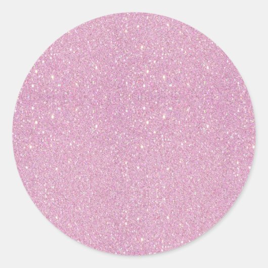 Prachtige, modieuze zachte paarse glitter ronde sticker (Voorkant)