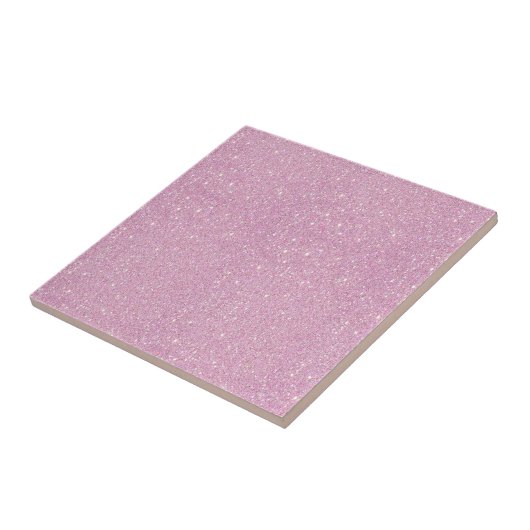 Prachtige, modieuze zachte paarse glitter tegeltje (Zijkant)
