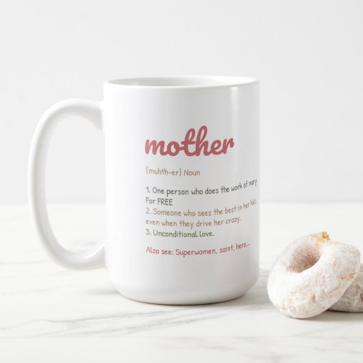 Prachtige Moederdag Wrap Koffiemok (Met donut)