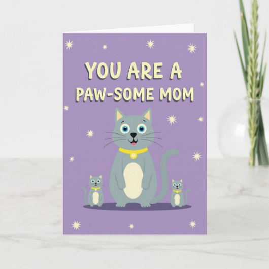 Prachtige Moedersdag Katten Kunstkaart Kaart (Voorkant)