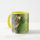 Prachtige Mok met kleine rij - Schilderen (Voorkant links)