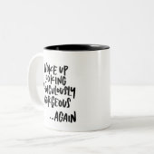 Prachtige Mok met tweetone koffie (Voorkant links)