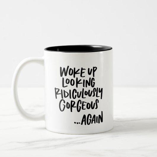 Prachtige Mok met tweetone koffie (Links)