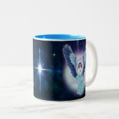 Prachtige Mok Turquoise Sapphire Blue Angel (Voorkant rechts)