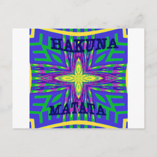 Prachtige Mombasa Kanga Hakunamatata Tribal Briefkaart