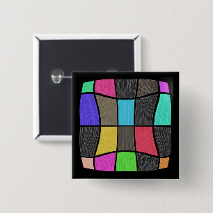 Prachtige Mondriaan stijl moderne design Vierkante Button 5,1 Cm