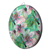 Prachtige monogram van de Japanse Sakura Cherry Dartbord (Voorkant Rechts)