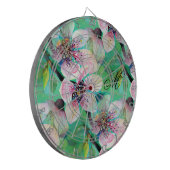 Prachtige monogram van de Japanse Sakura Cherry Dartbord (Voorkant Links)