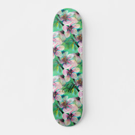 Prachtige monogram van de Japanse Sakura Cherry Persoonlijk Skateboard