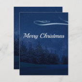 Prachtige, mooie, dunne kerstkerst feestdagenkaart (Voorkant / Achterkant)