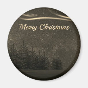 Prachtige, mooie, dunne kerstkerst magneet