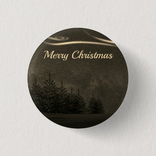 Prachtige, mooie, dunne kerstkerst ronde button 3,2 cm (Voorkant)