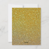 Prachtige, mooie Gold Sparkly-Holiday-kaart Feestdagenkaart (Achterkant)