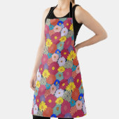 Prachtige, mooie, kleurrijke bloemen schort (Insitu)