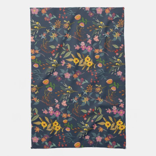 Prachtige, mooie kleurrijke bloemen" theedoek (Verticaal)