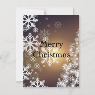 Prachtige mooie Sparkly Flakes-Holiday-Kaart Feestdagenkaart
