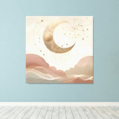 Prachtige Moon Canvas Art Afdruk (Insitu (Houten vloer))