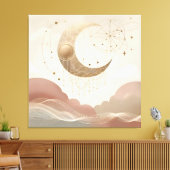 Prachtige Moon Canvas Art Afdruk (Insitu (Woonkamer))